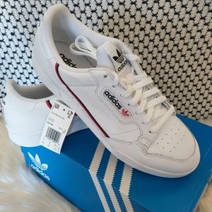 Adidas continental 80 white scarlet navy